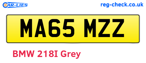 MA65MZZ are the vehicle registration plates.