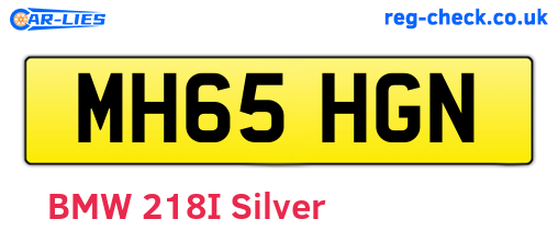 MH65HGN are the vehicle registration plates.