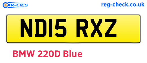 ND15RXZ are the vehicle registration plates.