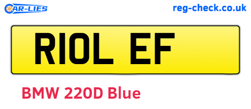 R10LEF are the vehicle registration plates.