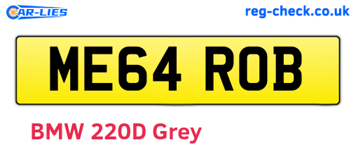 ME64ROB are the vehicle registration plates.