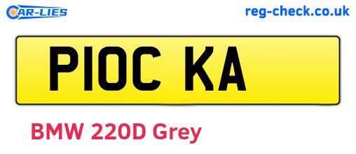 P10CKA are the vehicle registration plates.