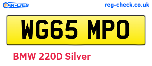 WG65MPO are the vehicle registration plates.