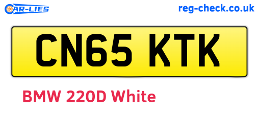CN65KTK are the vehicle registration plates.