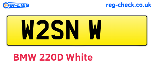 W2SNW are the vehicle registration plates.