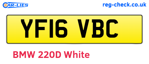 YF16VBC are the vehicle registration plates.