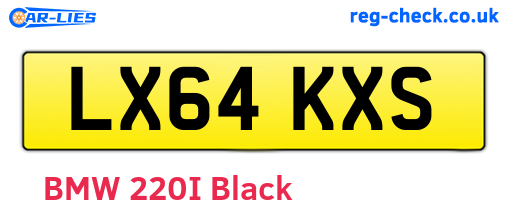 LX64KXS are the vehicle registration plates.