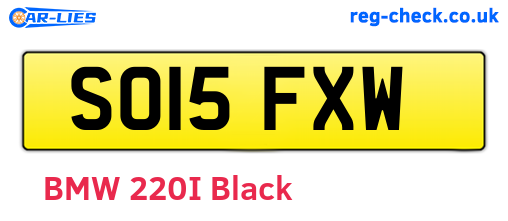 SO15FXW are the vehicle registration plates.