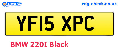 YF15XPC are the vehicle registration plates.