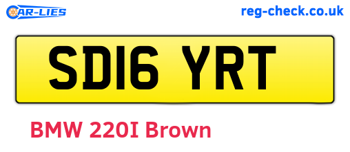 SD16YRT are the vehicle registration plates.