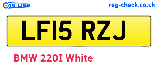 LF15RZJ are the vehicle registration plates.