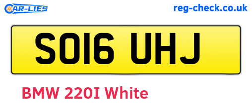 SO16UHJ are the vehicle registration plates.