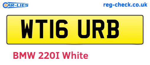 WT16URB are the vehicle registration plates.
