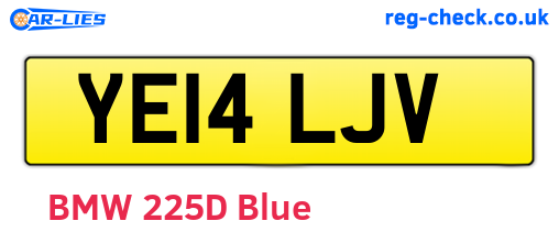 YE14LJV are the vehicle registration plates.