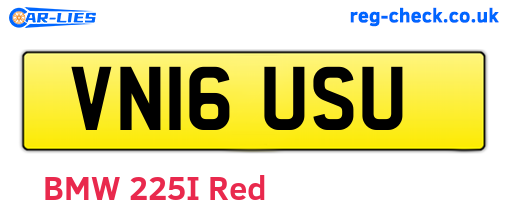 VN16USU are the vehicle registration plates.
