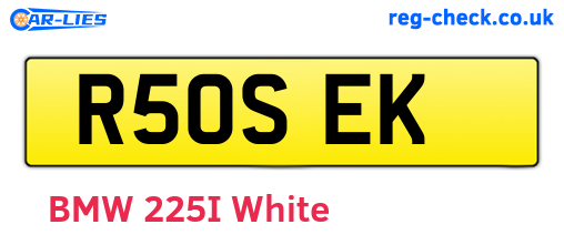 R50SEK are the vehicle registration plates.