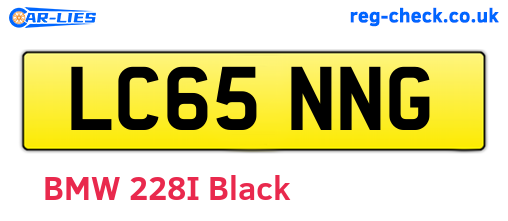 LC65NNG are the vehicle registration plates.