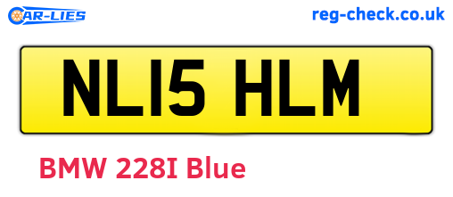 NL15HLM are the vehicle registration plates.