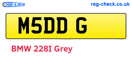 M5DDG are the vehicle registration plates.