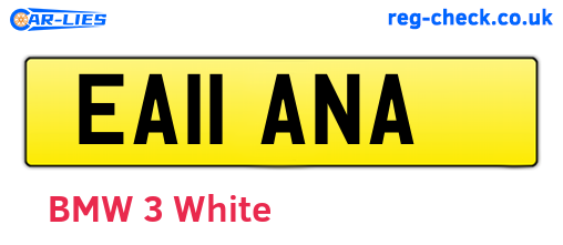EA11ANA are the vehicle registration plates.