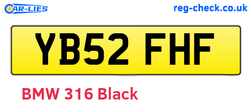 YB52FHF are the vehicle registration plates.