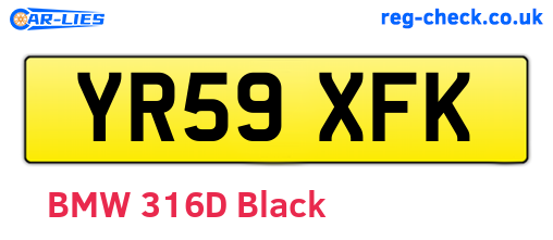 YR59XFK are the vehicle registration plates.