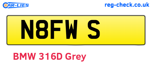 N8FWS are the vehicle registration plates.