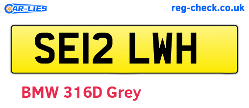 SE12LWH are the vehicle registration plates.