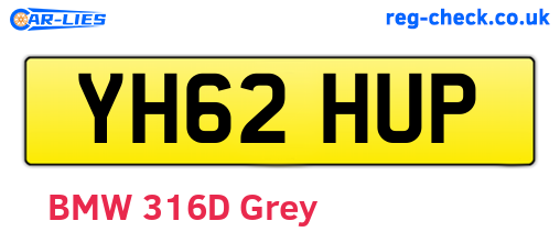 YH62HUP are the vehicle registration plates.