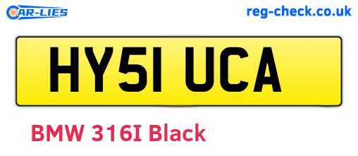 HY51UCA are the vehicle registration plates.