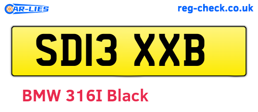 SD13XXB are the vehicle registration plates.