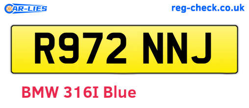 R972NNJ are the vehicle registration plates.