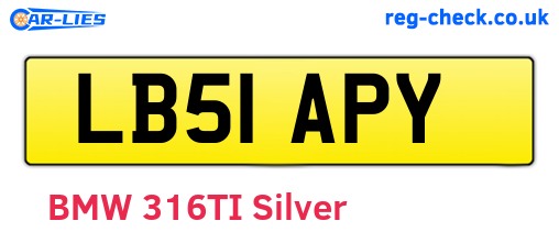LB51APY are the vehicle registration plates.