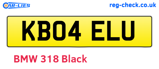 KB04ELU are the vehicle registration plates.