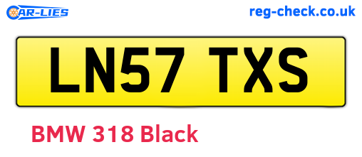 LN57TXS are the vehicle registration plates.