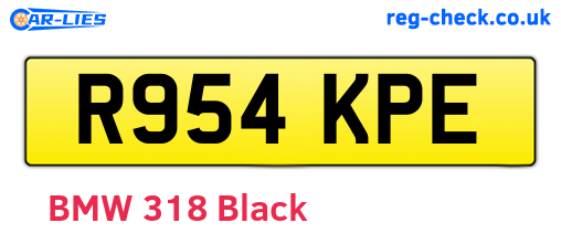R954KPE are the vehicle registration plates.