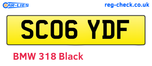 SC06YDF are the vehicle registration plates.