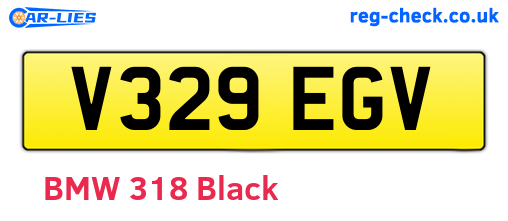 V329EGV are the vehicle registration plates.