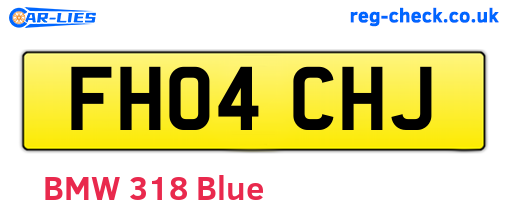 FH04CHJ are the vehicle registration plates.
