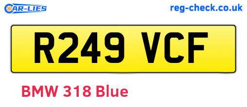 R249VCF are the vehicle registration plates.