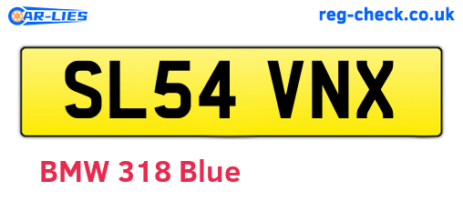 SL54VNX are the vehicle registration plates.