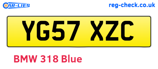 YG57XZC are the vehicle registration plates.