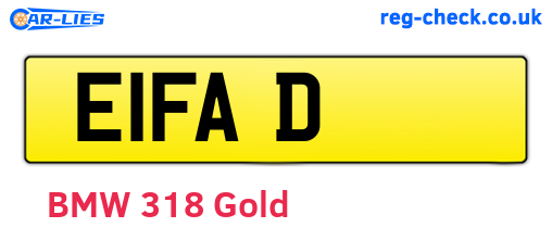 E1FAD are the vehicle registration plates.