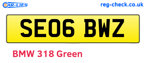 SE06BWZ are the vehicle registration plates.