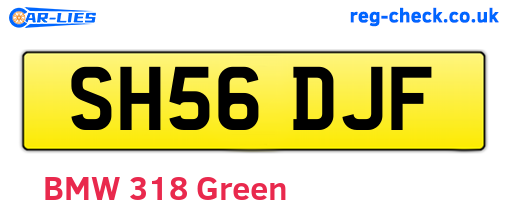 SH56DJF are the vehicle registration plates.