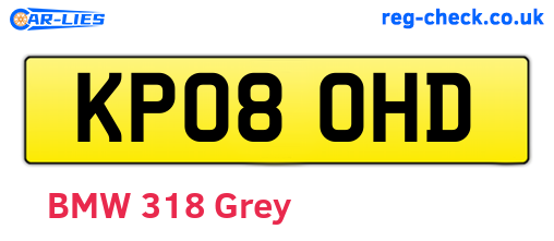KP08OHD are the vehicle registration plates.