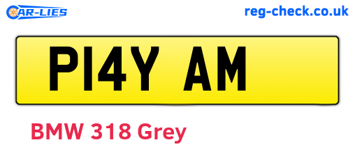 P14YAM are the vehicle registration plates.