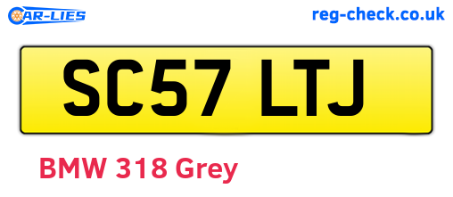 SC57LTJ are the vehicle registration plates.