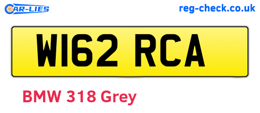 W162RCA are the vehicle registration plates.