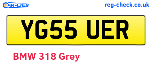 YG55UER are the vehicle registration plates.